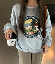 画像をギャラリービューアに読み込む, 【50%オフ】チーズケーキを買いに行く日のグラフィックスウェット_N1531