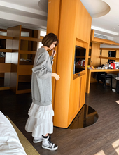 画像をギャラリービューアに読み込む, パスタランチを食べる日の裾ティアードスウェットワンピース_N1613