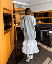 画像をギャラリービューアに読み込む, パスタランチを食べる日の裾ティアードスウェットワンピース_N1613