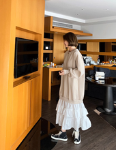 画像をギャラリービューアに読み込む, パスタランチを食べる日の裾ティアードスウェットワンピース_N1613