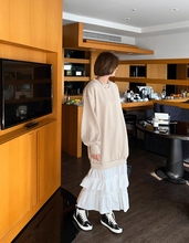 画像をギャラリービューアに読み込む, パスタランチを食べる日の裾ティアードスウェットワンピース_N1613