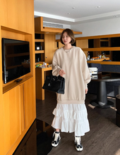 画像をギャラリービューアに読み込む, パスタランチを食べる日の裾ティアードスウェットワンピース_N1613