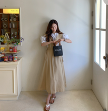 画像をギャラリービューアに読み込む, 雑貨屋さん巡りが好きな女の子のウエストギャザーVネックジャンパースカート_N3496