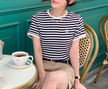 画像をギャラリービューアに読み込む, パリのカフェでブランチした日のワッフルボーダーTシャツ_N2121