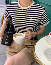 画像をギャラリービューアに読み込む, パリのカフェでブランチした日のワッフルボーダーTシャツ_N2121