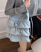 画像をギャラリービューアに読み込む, コットンキャンディーが好きな女の子のフリルトートバッグ_N3487