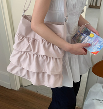 画像をギャラリービューアに読み込む, コットンキャンディーが好きな女の子のフリルトートバッグ_N3487