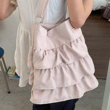 画像をギャラリービューアに読み込む, コットンキャンディーが好きな女の子のフリルトートバッグ_N3487