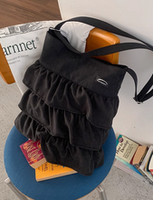 画像をギャラリービューアに読み込む, コットンキャンディーが好きな女の子のフリルトートバッグ_N3487