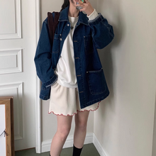 画像をギャラリービューアに読み込む, オシャレな彼に貸してもらったオーバーサイズデニムジャケット_N3493