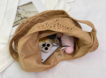 画像をギャラリービューアに読み込む, ひまわりのような編み目が揺れるマルシェのショルダーバッグ_K0040