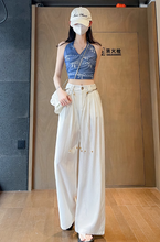 画像をギャラリービューアに読み込む, 南国の楽園で心をほどくような心地よさのワイドパンツ_K0057