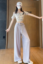 画像をギャラリービューアに読み込む, 南国の楽園で心をほどくような心地よさのワイドパンツ_K0057