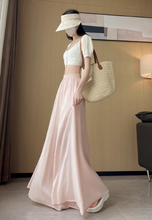 画像をギャラリービューアに読み込む, カフェテラスで見たパリの朝陽に映える優雅なスカート_K0060