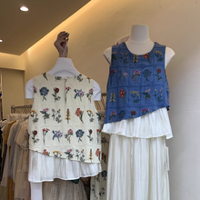 画像をギャラリービューアに読み込む, 草花の標本をそっとまとうノースリーブトップス_K0063