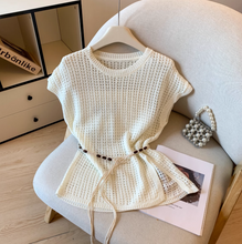 画像をギャラリービューアに読み込む, リネンのパンツと合わせて歩きたい、真夏の軽やか透かし編みトップス_K0064