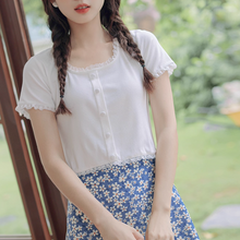 画像をギャラリービューアに読み込む, 麦わら帽子と笑顔の記憶、ひと夏のきらめきを纏うフリルトップス_K0157