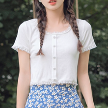 画像をギャラリービューアに読み込む, 麦わら帽子と笑顔の記憶、ひと夏のきらめきを纏うフリルトップス_K0157