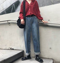 画像をギャラリービューアに読み込む, 赤いほっぺがチャームポイントなあの子のストレートデニムパンツ_N3466