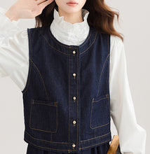 画像をギャラリービューアに読み込む, 【2点セット】本屋さんに立ち寄るデニムベストとスカートのセットアップ_N3495