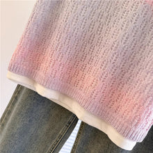 画像をギャラリービューアに読み込む, ビーチサイドの朝日をまとったパステルグラデーショントップス_K0048