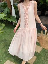 画像をギャラリービューアに読み込む, サマーハットと秘密の手紙を風に乗せたシフォンワンピース_K0097