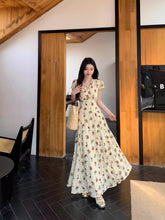 画像をギャラリービューアに読み込む, ココナッツの香る道で出会った少女の思い出を織り込んだ夏の日のロングドレス_K0168