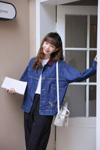 画像をギャラリービューアに読み込む, お気に入りのカフェに行く日の刺繍デニムジャケット_N1981
