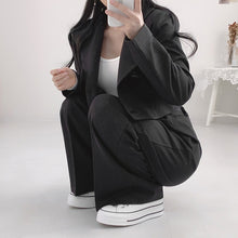 画像をギャラリービューアに読み込む, 【2点セット】エスプレッソがお決まりの彼女のショートジャケットセットアップ_N2114