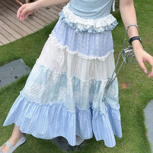 画像をギャラリービューアに読み込む, 【2点セット】優しい空の色を集めて歩く、ブルーとホワイトのティアードコーデ_K0113