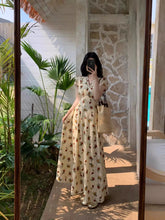 画像をギャラリービューアに読み込む, ココナッツの香る道で出会った少女の思い出を織り込んだ夏の日のロングドレス_K0168