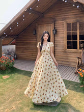 画像をギャラリービューアに読み込む, ココナッツの香る道で出会った少女の思い出を織り込んだ夏の日のロングドレス_K0168