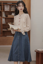 画像をギャラリービューアに読み込む, 甘酸っぱい恋を知った日のシアードットフリルブラウス_N3521