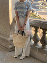 画像をギャラリービューアに読み込む, パリのカフェでブランチした日のワッフルボーダーTシャツ_N2121