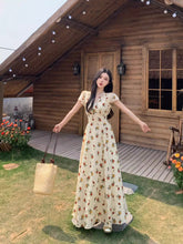 画像をギャラリービューアに読み込む, ココナッツの香る道で出会った少女の思い出を織り込んだ夏の日のロングドレス_K0168