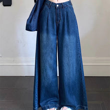 画像をギャラリービューアに読み込む, 見上げた空の青さと溶け合う、インディゴワイドデニム_K0110