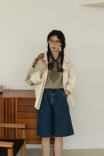 画像をギャラリービューアに読み込む, 海辺のカフェで他絡あの子のハーフデニムパンツ_N3476