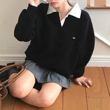 画像をギャラリービューアに読み込む, 韓国アイドルが好きなあの子のバイカラーポロトップス_N3464