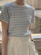 画像をギャラリービューアに読み込む, パリのカフェでブランチした日のワッフルボーダーTシャツ_N2121