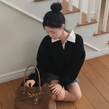 画像をギャラリービューアに読み込む, 韓国アイドルが好きなあの子のバイカラーポロトップス_N3464