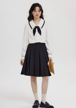 画像をギャラリービューアに読み込む, 恋に落ちた日のリボンタイパイピングブラウス_N3407