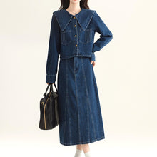 画像をギャラリービューアに読み込む, 【2点セット】シャンゼリゼ通りを歩く彼女のデニムセットアップ_N3500