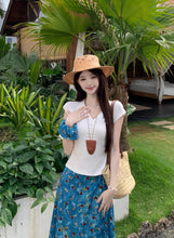 画像をギャラリービューアに読み込む, 水彩画みたいににじんだ恋の記憶スカート_K0163