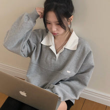 画像をギャラリービューアに読み込む, 韓国アイドルが好きなあの子のバイカラーポロトップス_N3464