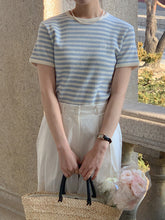 画像をギャラリービューアに読み込む, パリのカフェでブランチした日のワッフルボーダーTシャツ_N2121