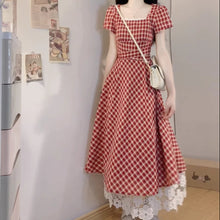 画像をギャラリービューアに読み込む, 絵本の中のヒロインに憧れて、そっと袖を通したギンガムチェックワンピ_K0081