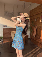 画像をギャラリービューアに読み込む, レースの胸元に秘密を隠して歩く夜風の中のドレスワンピース_K0066