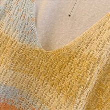 画像をギャラリービューアに読み込む, ビーチサイドの朝日をまとったパステルグラデーショントップス_K0048