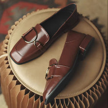 画像をギャラリービューアに読み込む, 秋の図書館でお気に入りの本を読む時間に寄り添う、上品レザーローファー_K0188