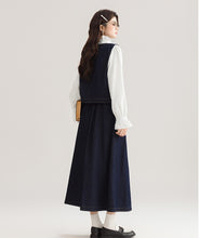 画像をギャラリービューアに読み込む, 【2点セット】本屋さんに立ち寄るデニムベストとスカートのセットアップ_N3495